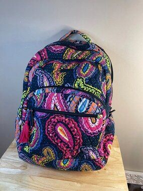 Vera Bradley Lighten Up Essential Large Backpack Twilight Paisley